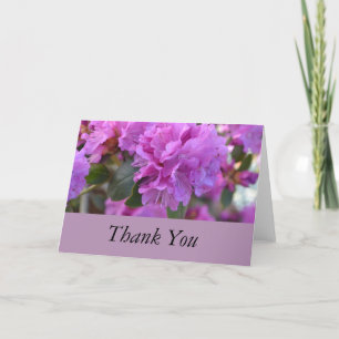 Thank You Purple Azaleas Card
