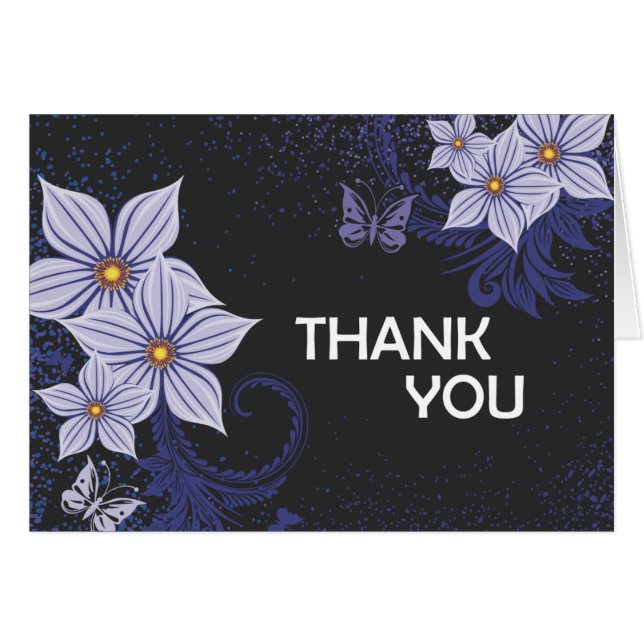 Thank You (Purple Floral) (Front Horizontal)