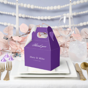 Thank You Purple Gable Favor Box for Any Occasion