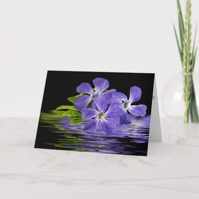 thank you-purple myrtle reflection thank you card (Front)