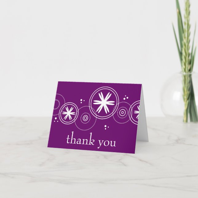 thank you, purple thank you card (Front)