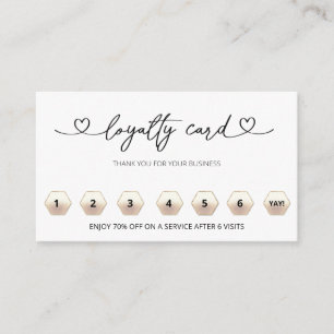 *~* Thank You QR LOGO Rewards Hearts Loyalty Card
