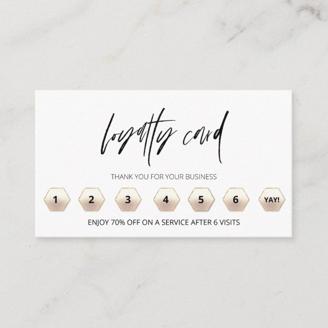 *~* Thank You QR LOGO Rewards Modern Loyalty Card (Front)