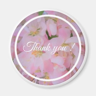 Thank You quote floral cherry blossom  photo Magnet