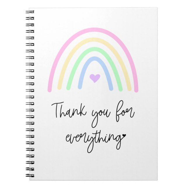 Thank You Rainbow Notebook (Front)