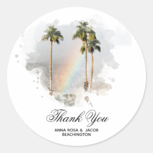 *~* THANK YOU Rainbow TROPICAL EXOTIC AR11 Classic Round Sticker