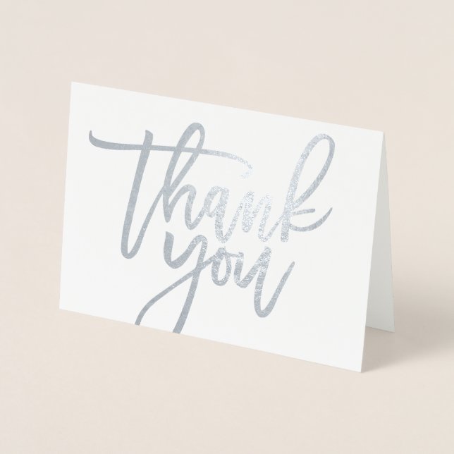 Thank You Real Foil Script Style 3 Foil Card (Front)