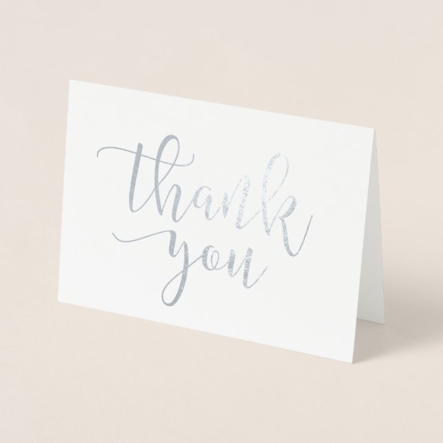 Thank You Real Foil Script Style 5 Foil Card (Front)