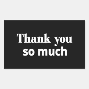 Thank you rectangular sticker