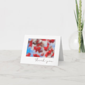 Thank you Red Crabapples Abstract Art Card