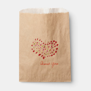 Thank You Red Dots Heart Love Favour Bag