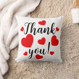 Thank you Red Hearts Cushion
