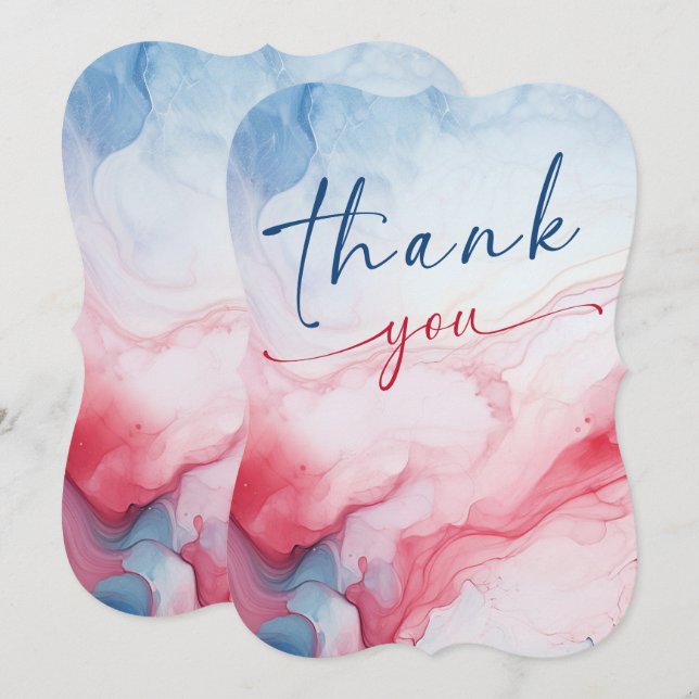 Thank You Red White and Blue Card (Front/Back)