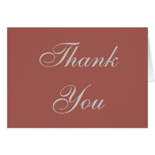 Thank You Redwood Grey Colour Greeting Card