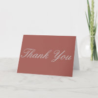 Thank You Redwood Grey Colour Greeting Card