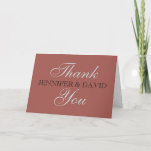 Thank You Redwood Grey Colour Greeting Card