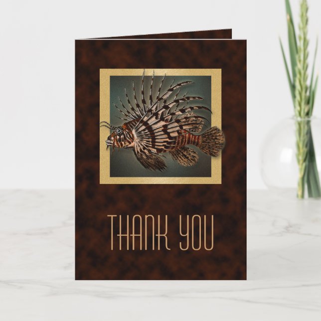 "Thank you" reef fish CUSTOMIZABLE Thank You Card (Front)