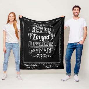 Thank You Retirement Appreciation Fleece Blanket