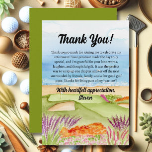 Thank You Retirement Golf Course by the Beach Card