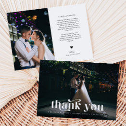 Thank You Retro Text Wedding