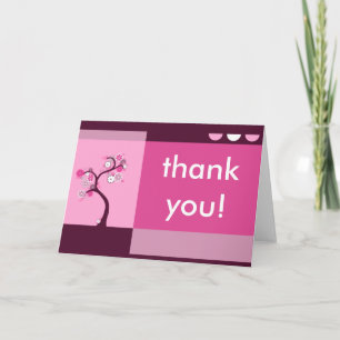 thank you : retro tree card