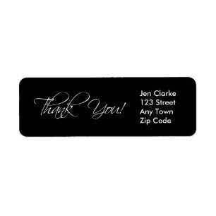 Thank You Return Address Labels for Weddings