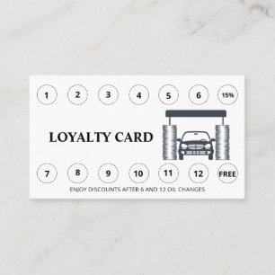 *~* Thank You Rewards QR Car Wash LOGO Simple Loyalty Card