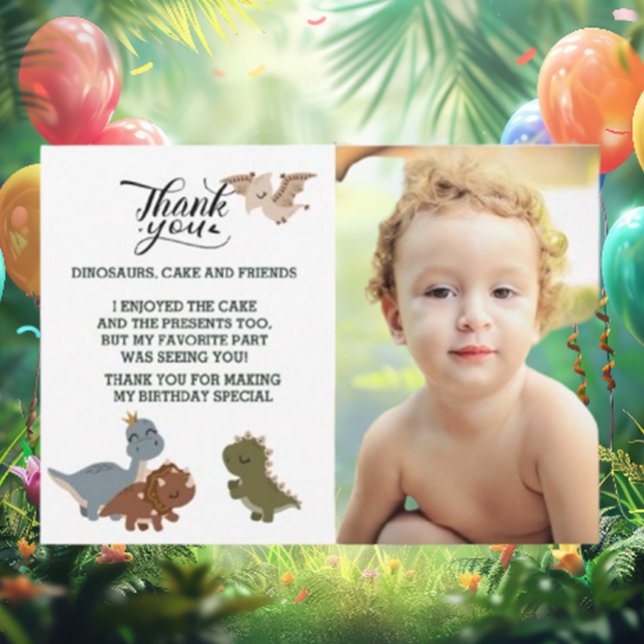 THANK YOU -Roaring Good Time Dinosaur  Invitation (Celebrate with a Roaring Good Time! This dinosau cardis perfect for your little one's birthday)
