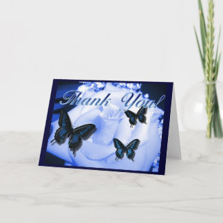Thank You Rose & Butterflies Card