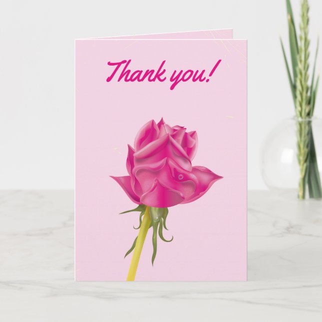 Thank you rose Custom card (Front)