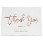 Thank You | Rose Gold Custom Retail Shopping Bag