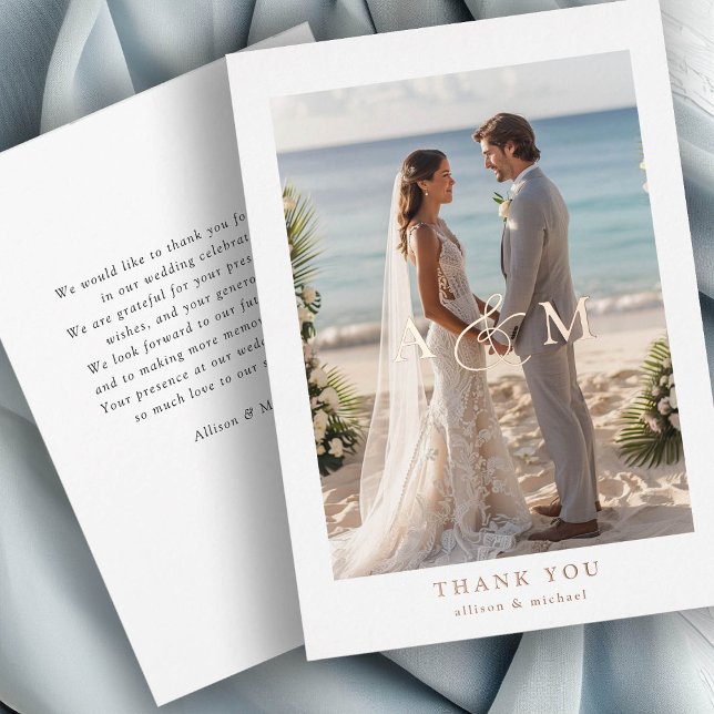 "Thank You" Rose-Gold-Foil, Minimal, Luxury,  (Creator Uploaded)