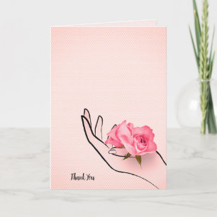 thank you rose in hand card