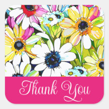 Thank you rose stickers