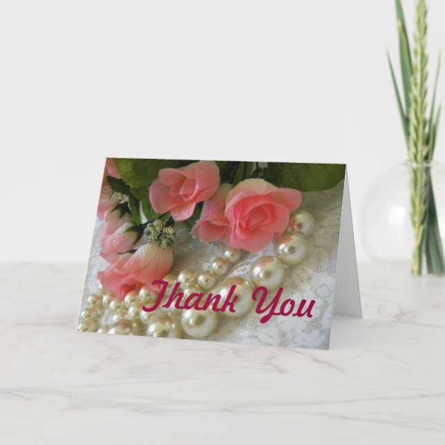 Thank you roses and golden pearls (Front)