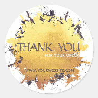 THANK YOU Round business Sticker