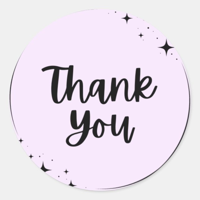 Thank You Round Label (Front)