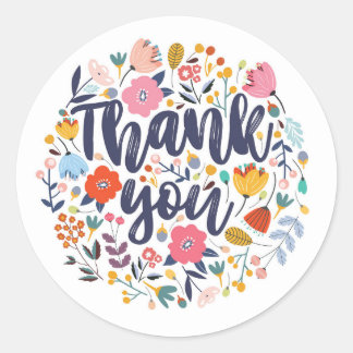 Thank You Round Sticker