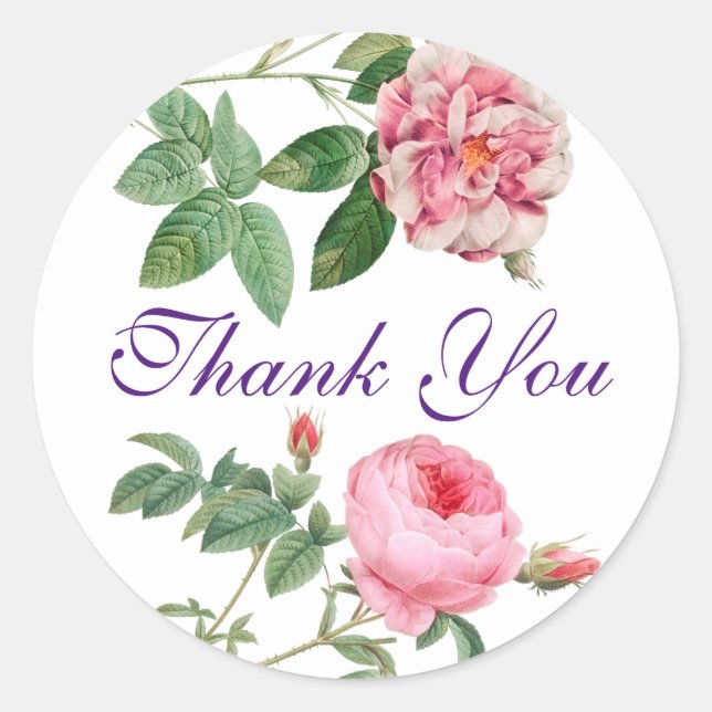 Thank You Round Stickers (Front)