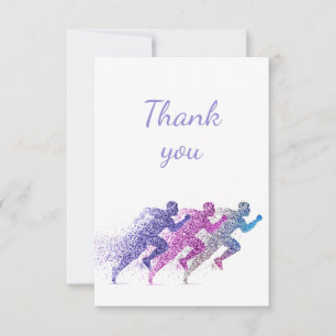 Thank You Runner Running Event Marathon volunteer Card