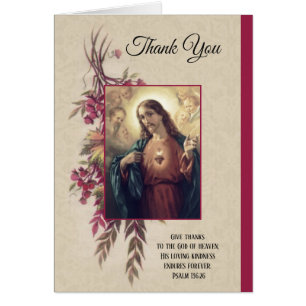 Thank You Sacred Heart of Jesus Flowers