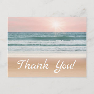 Thank You. Sand, Sky, and Sea. Postcard