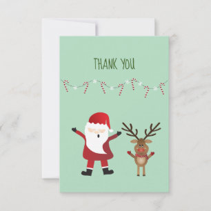 Thank You Santa Claus Reindeer Candy Canes