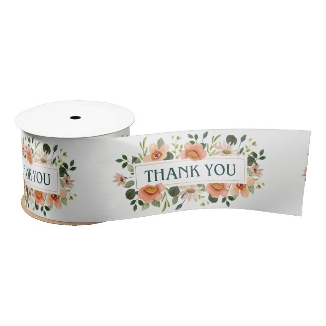 Thank you satin ribbon (Spool)