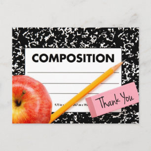 Thank You School Theme Postcard