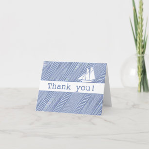 Thank You - Schooner on Quirky Blue Waves