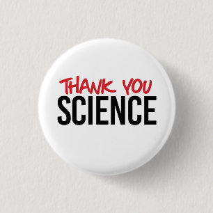Thank you science 3 cm round badge