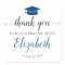 Thank You Script Blue Grad Graduation Party Favour