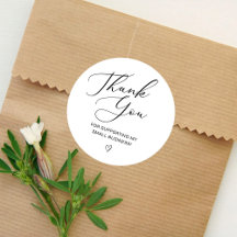 Thank You Script Elegant Heart Small Business