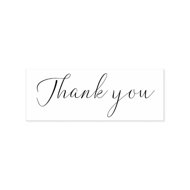 Thank You Script Elegant Rubber Stamp (Imprint)